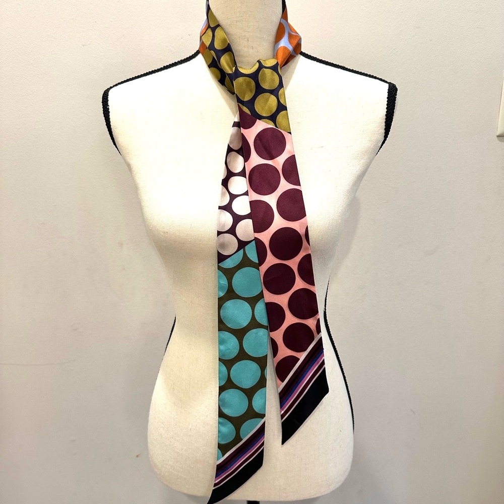 Cabi Spotty Scarf - Silk, polka dot Multicolor